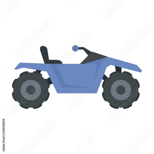 Dirt quad bike icon. Flat illustration of dirt quad bike vector icon for web design