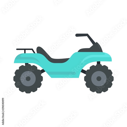 Challenge quad bike icon. Flat illustration of challenge quad bike vector icon for web design