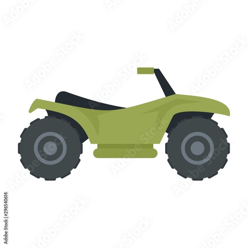 Terrain quad bike icon. Flat illustration of terrain quad bike vector icon for web design