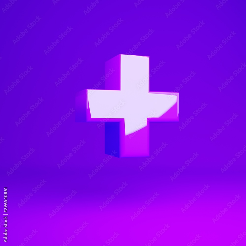 Glossy violet plus symbol violet matte background Glossy violet plus symbol violet matte background