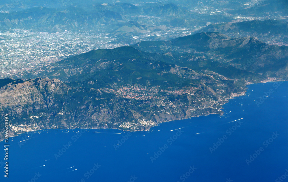 Aerial View of the Amalfi Coast, Italy