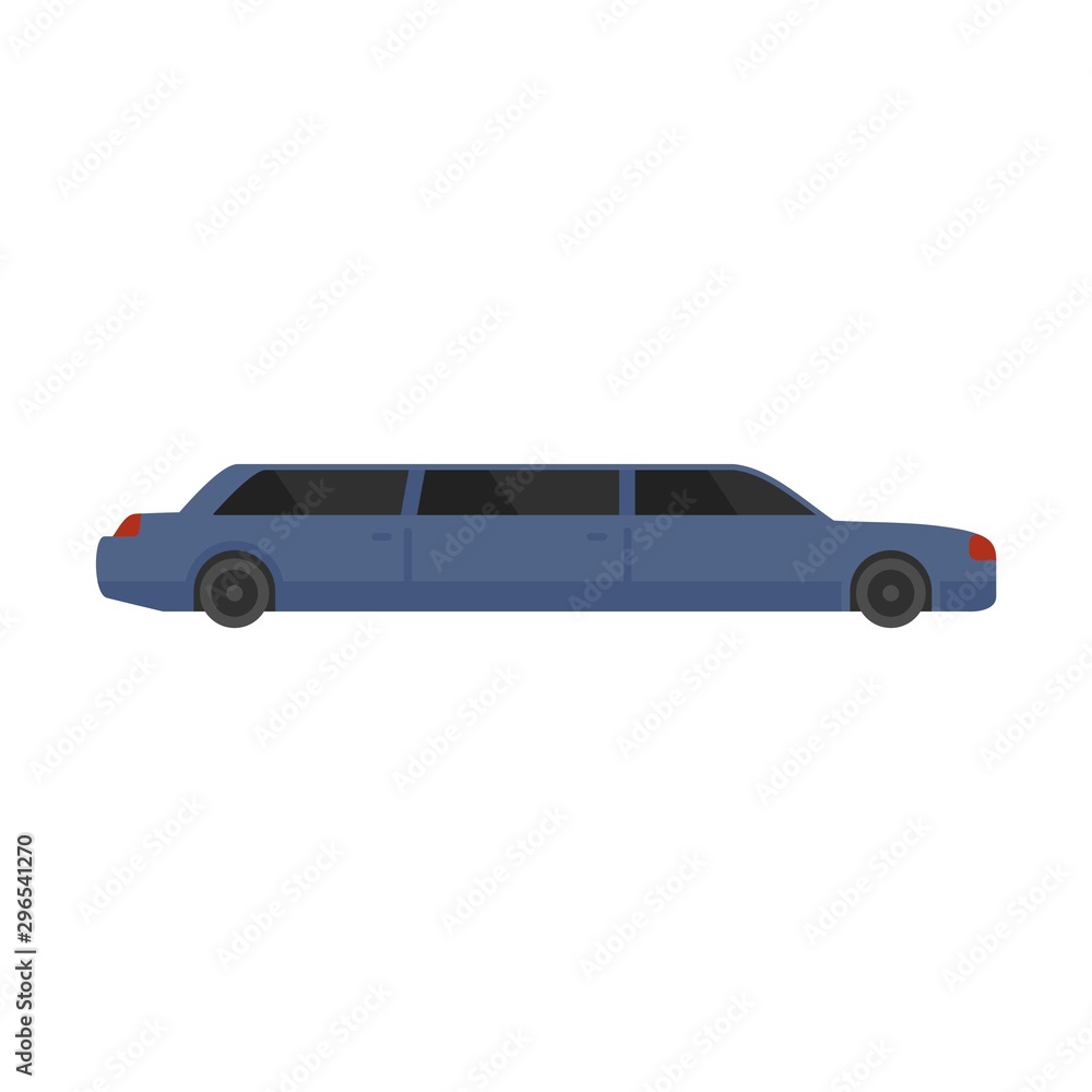 Business limousine icon. Flat illustration of business limousine vector icon for web design