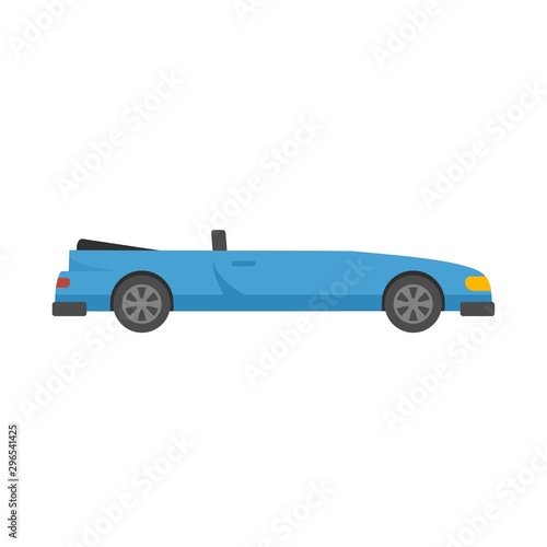 Cabriolet car icon. Flat illustration of cabriolet car vector icon for web design