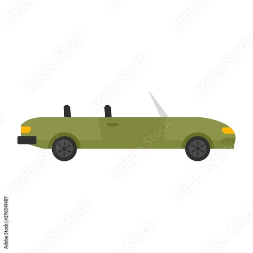 Family cabriolet icon. Flat illustration of family cabriolet vector icon for web design