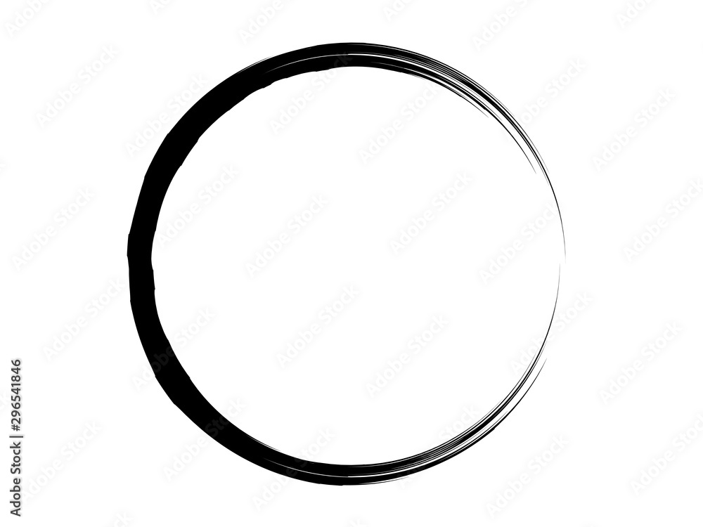 Grunge circle made with art brush.Grunge oval shape made for marking.Grunge black isolated circle made with art brush using paint. Grunge circle made with art brush.Grunge oval shape made for marking.Grunge black isolated circle made with art brush using paint.