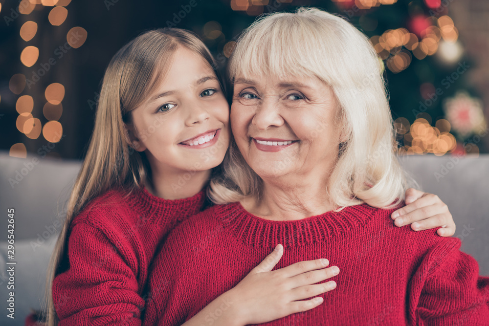 close-up portrait of granny Stock Photo