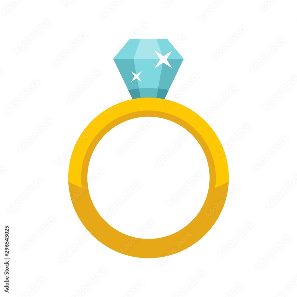 Luxury diamond ring icon. Flat illustration of luxury diamond ring vector icon for web design Luxury diamond ring icon. Flat illustration of luxury diamond ring vector icon for web design