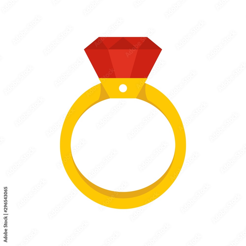Gold diamond ring icon. Flat illustration of gold diamond ring vector icon for web design Gold diamond ring icon. Flat illustration of gold diamond ring vector icon for web design