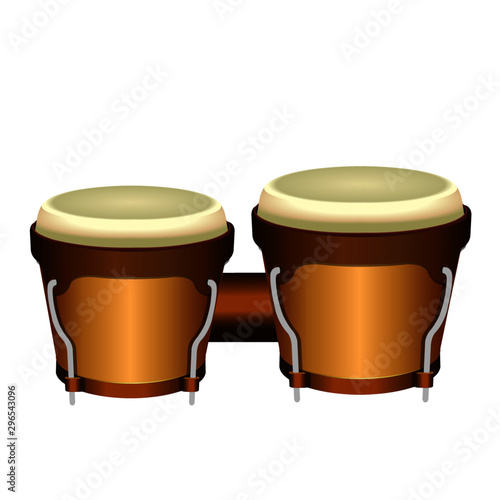 Musical Instrument - Bongo Drum - Cartoon Vector Image