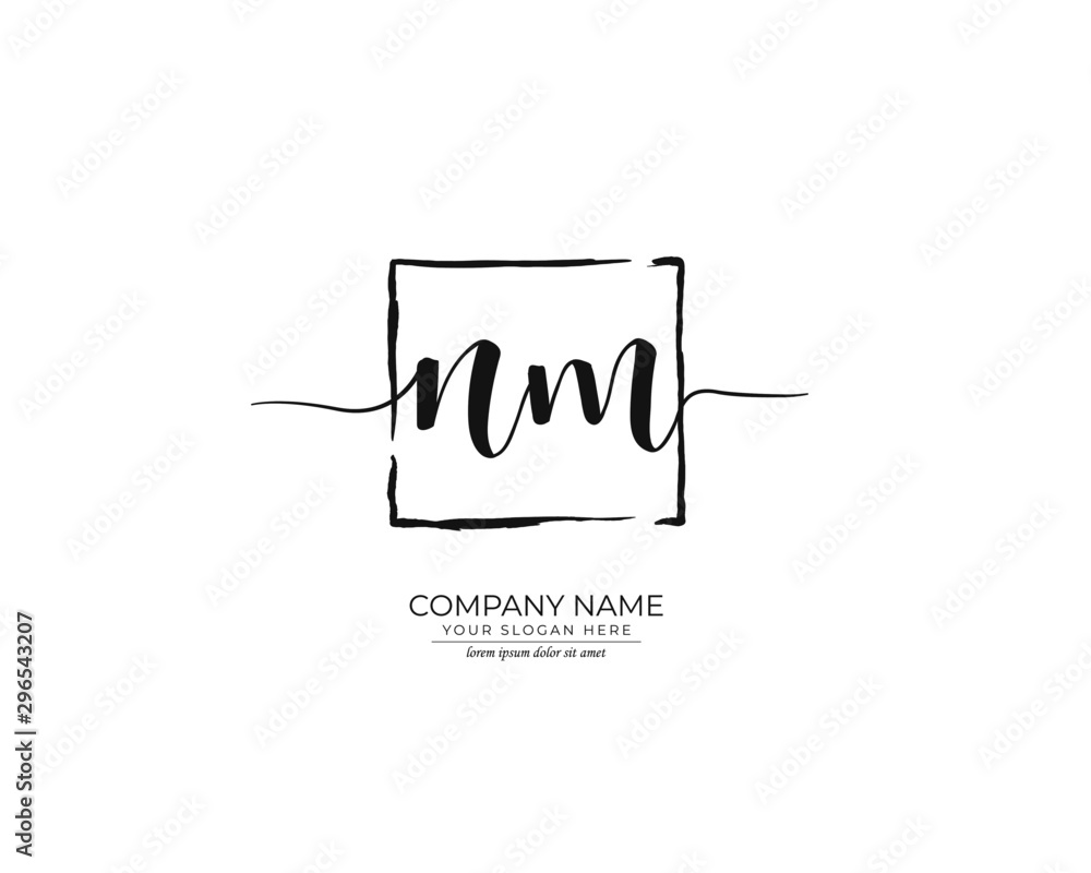 N M NM Initial handwriting logo design. Beautyful design handwritten logo for fashion, team, wedding, luxury logo. N M NM Initial handwriting logo design. Beautyful design handwritten logo for fashion, team, wedding, luxury logo.