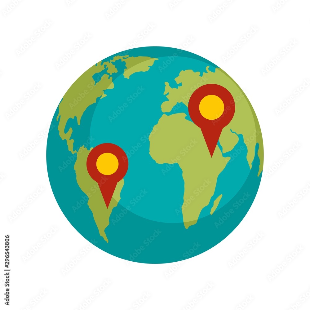 Global warehouse point icon. Flat illustration of global warehouse point vector icon for web design Global warehouse point icon. Flat illustration of global warehouse point vector icon for web design