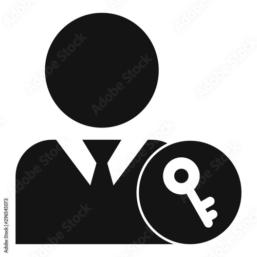 Admin key icon. Simple illustration of admin key vector icon for web design isolated on white background