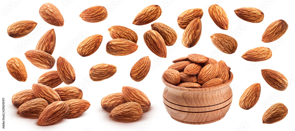 Almond isolated on white background with clipping path Almond isolated on white background with clipping path