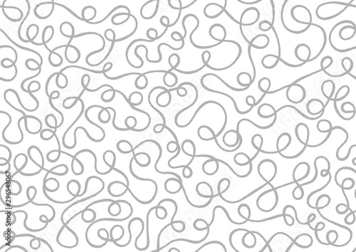 Vector endless twisted grey handmade line