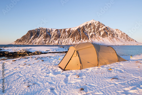 Winter Camping on Lofoten islands