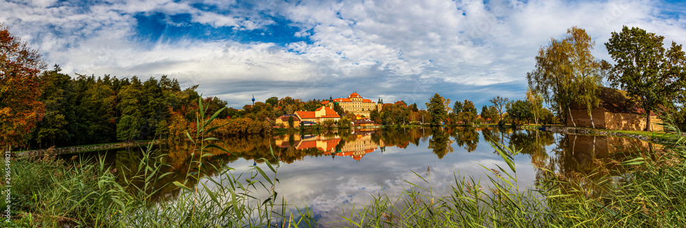 Panorama Chotesov monastery - great baroque architecture - Western Bohemia - Czech Republic - Europe