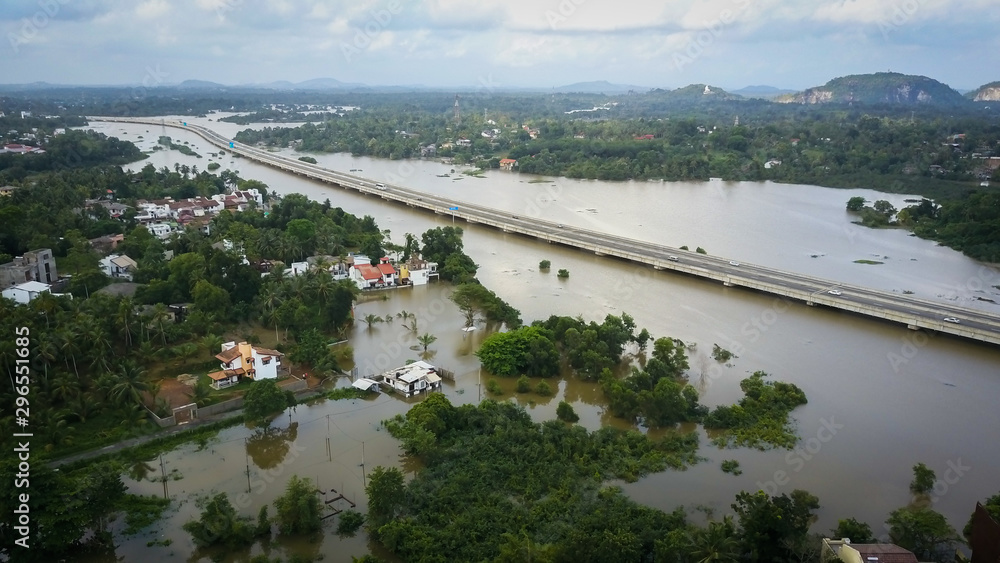 View of the E02, Outer Circular Expressway during Floods in Sri Lanka