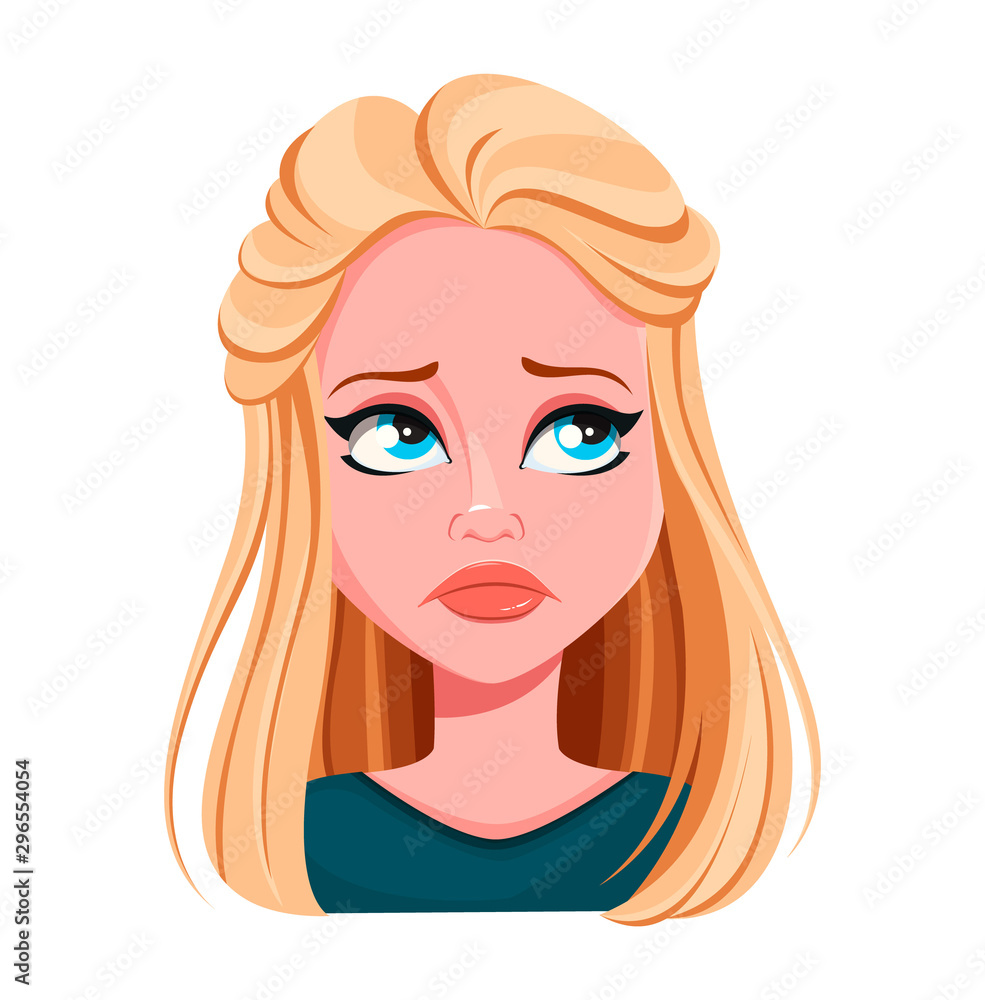 Face expression of beautiful blonde woman Face expression of beautiful blonde woman