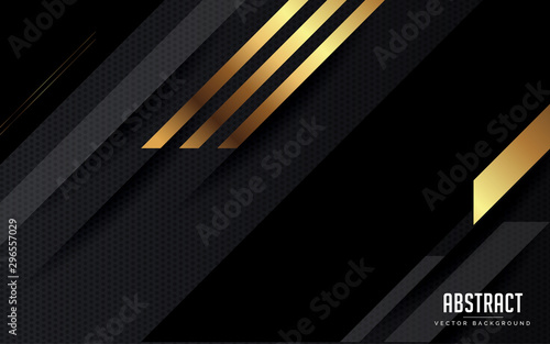 abstract background black and grey and gold color modern design