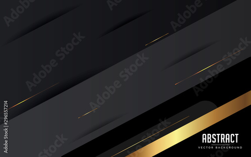 abstract background black and grey and gold color modern design