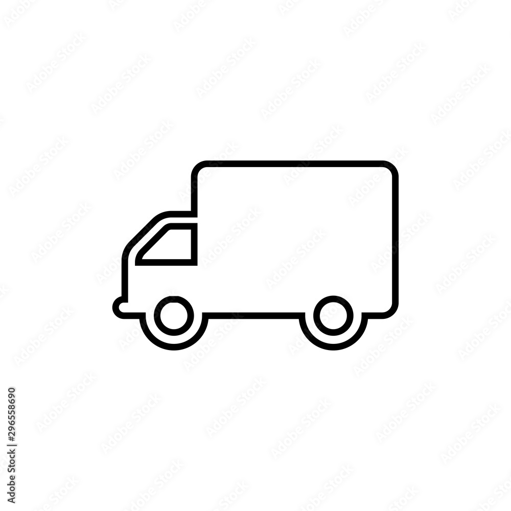 Truck outline icon for web and mobile
