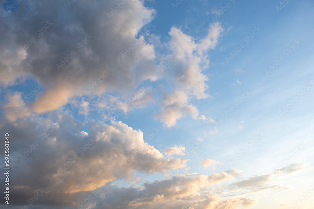 Obraz premium white clouds and gray on blue sky ,nature cloud