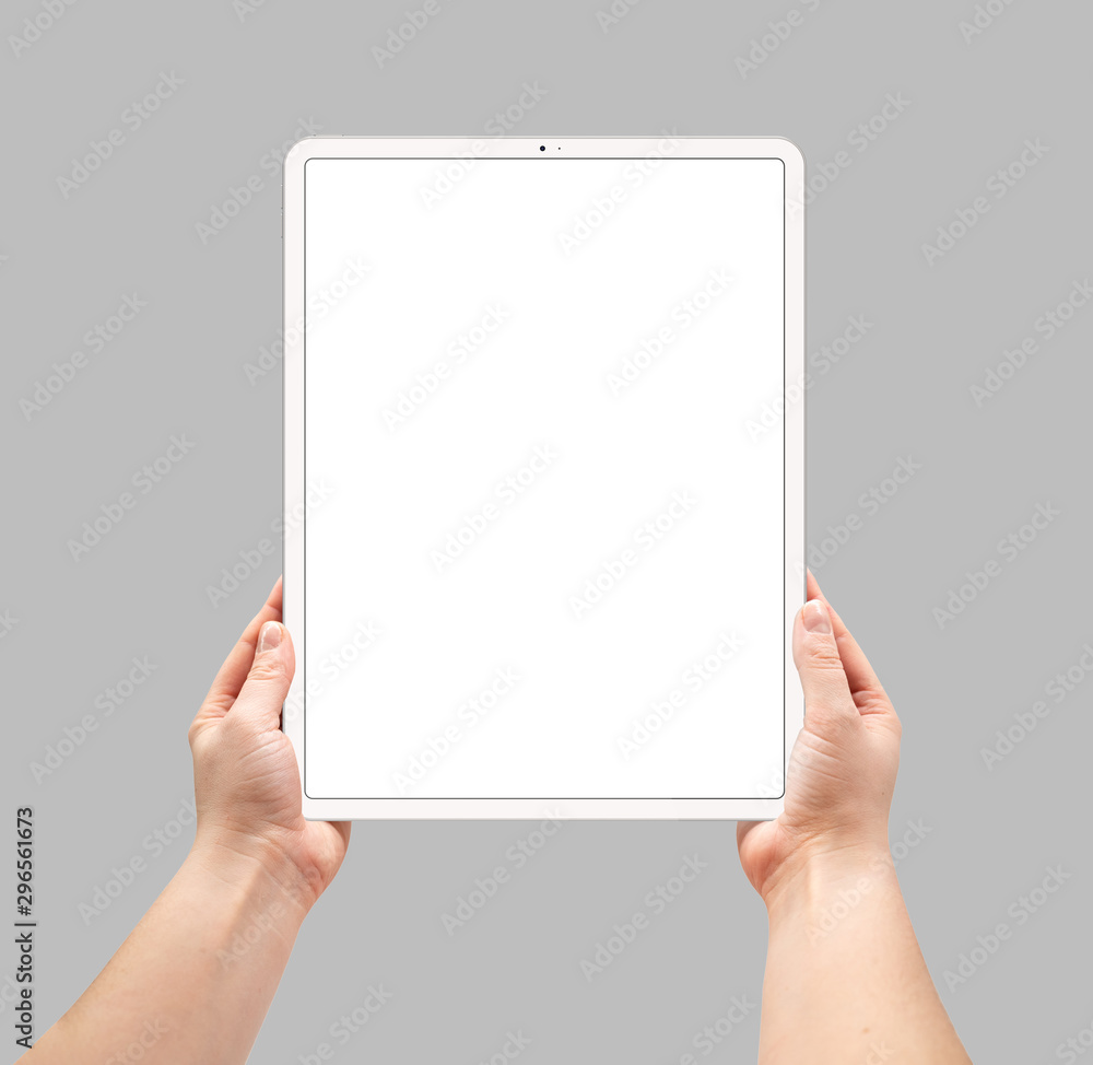 Tablet with a blank screen. Template, mockup, model, modern, design Tablet with a blank screen. Template, mockup, model, modern, design