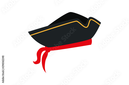 hat pirate traditional isolated icon vector illustration design