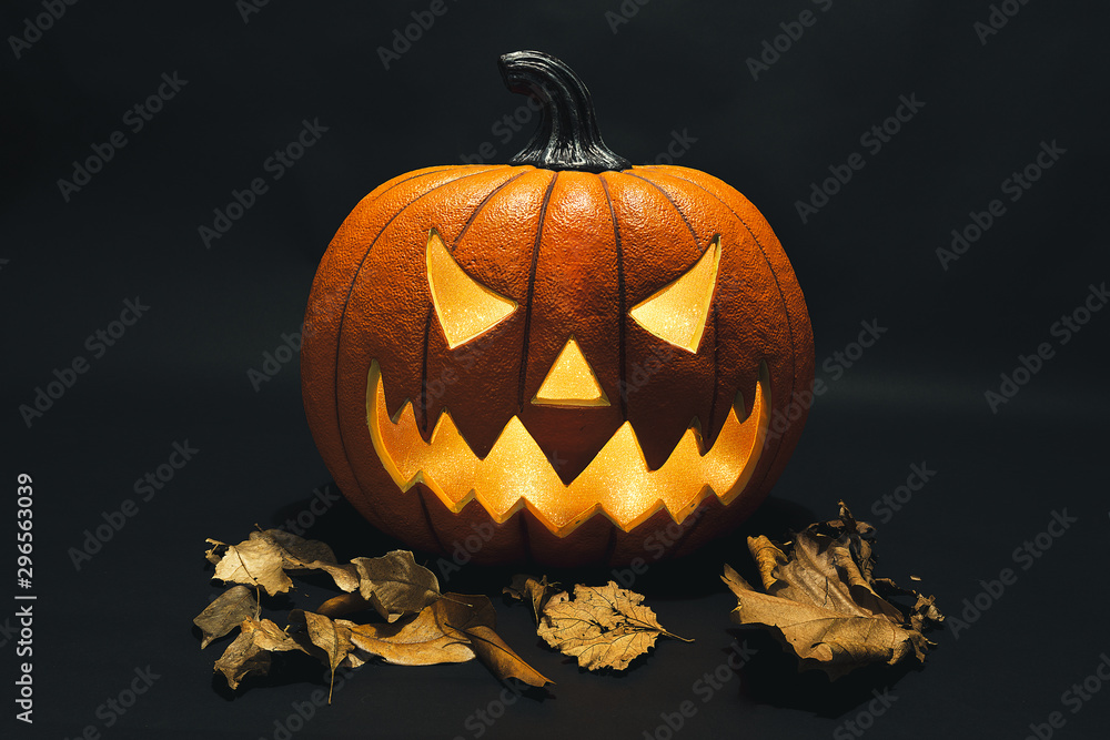 Calabaza misteriosa en noche Halloween Calabaza misteriosa en noche Halloween