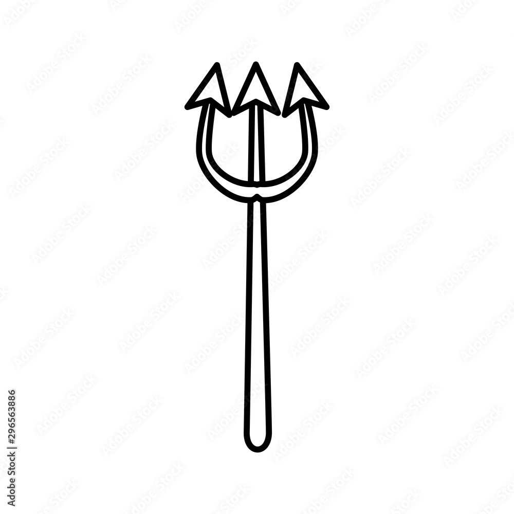 halloween devil trident isolated icon vector illustration design halloween devil trident isolated icon vector illustration design