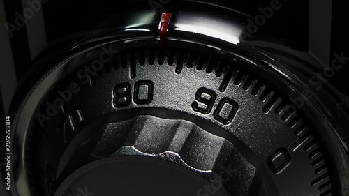 Rotate the code to open the safe at night.