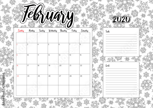 2020 Antisterss calendar, doodle illustration. Coloring Book.