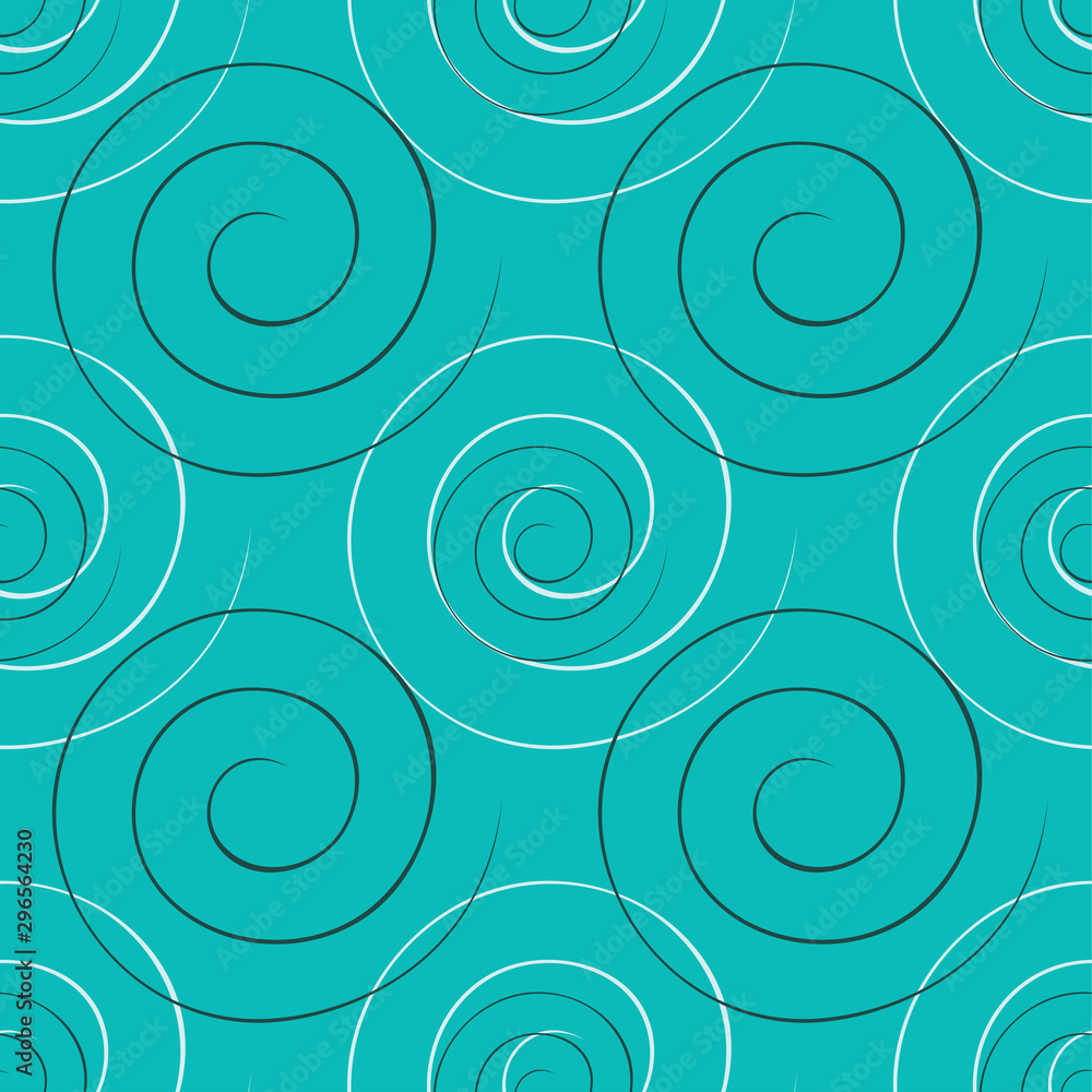 Pattern with spirals in the style of brush strokes