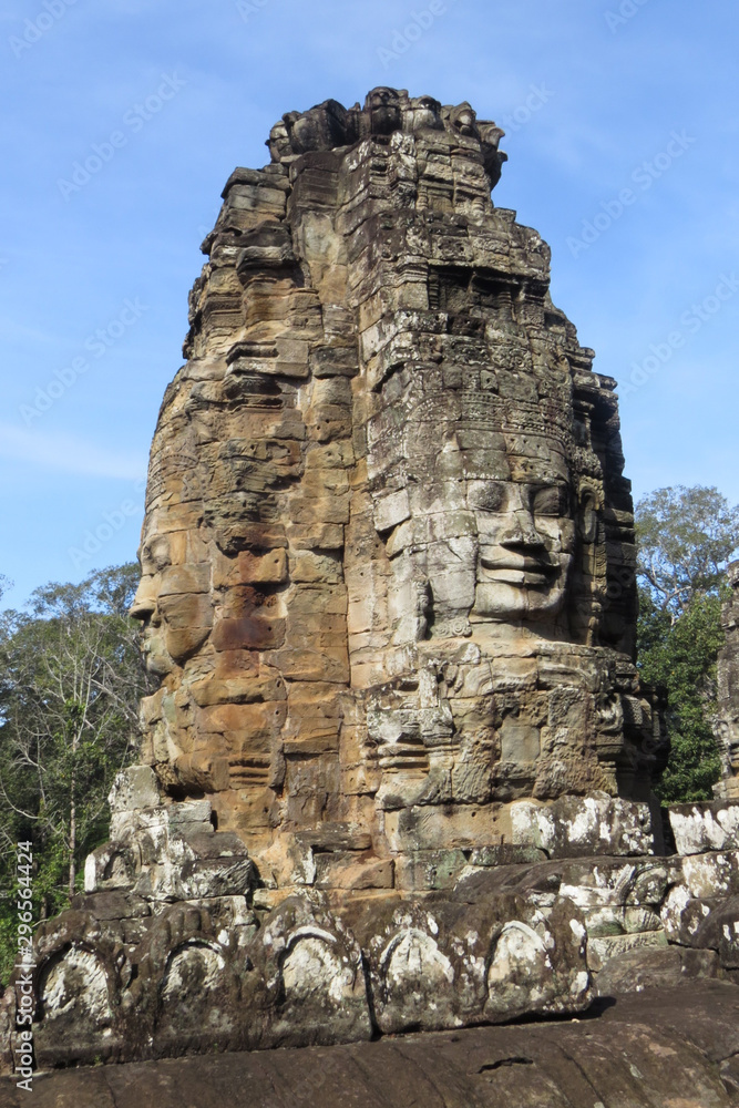 The ruins of the religious temple complex of Angkor Wat