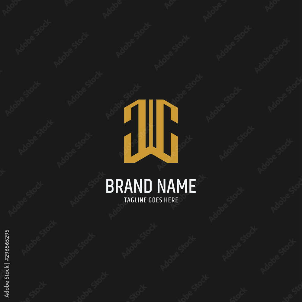 Abstract monogram letter CC logo design. Unique initial icon illustration vector Abstract monogram letter CC logo design. Unique initial icon illustration vector