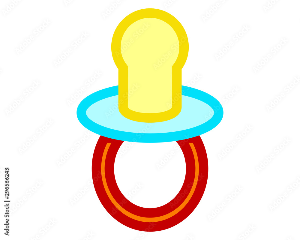 simple drawing vector, baby pacifier simple drawing vector, baby pacifier