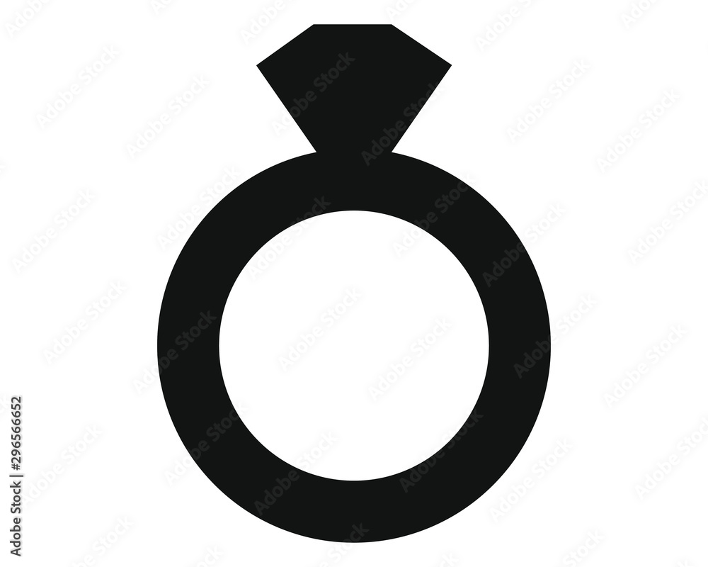 simple drawing vector, ring with diamond simple drawing vector, ring with diamond