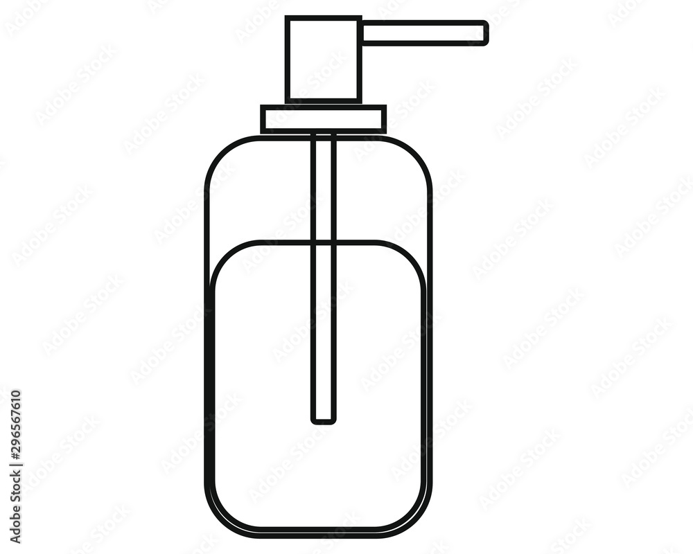 Simple drawing vector, hand soap bottle icon Simple drawing vector, hand soap bottle icon