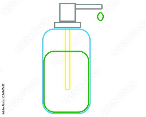 Simple drawing vector, hand soap bottle icon