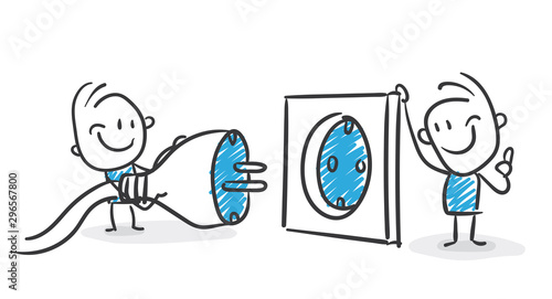 Stickman Blue: Turn on, Socket. (Nr. 156)	