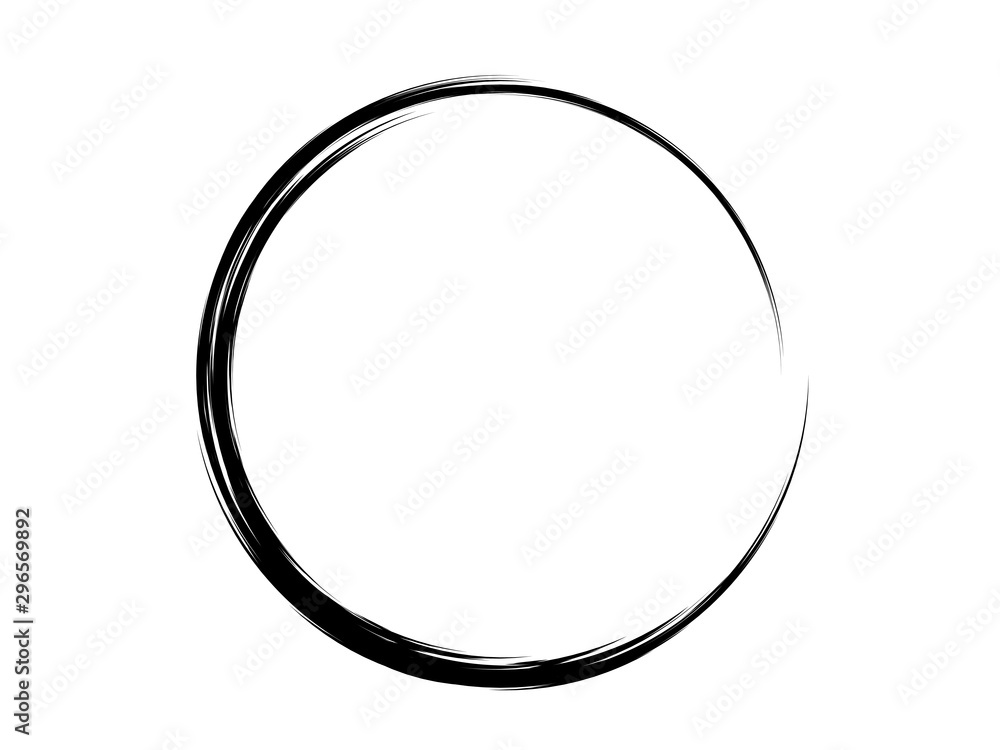 Grunge circle made of black paint.Grunge art element made with brush.Grunge oval frame made for marking purposes. Grunge circle made of black paint.Grunge art element made with brush.Grunge oval frame made for marking purposes.
