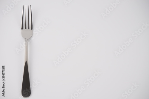 left side fork isolated on whte background 