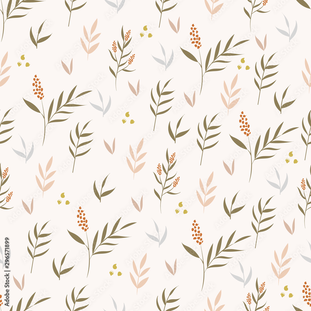 Obraz premium Botanical seamless pattern. Floral background