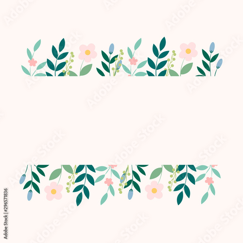 Flowers vector background. Botanical background