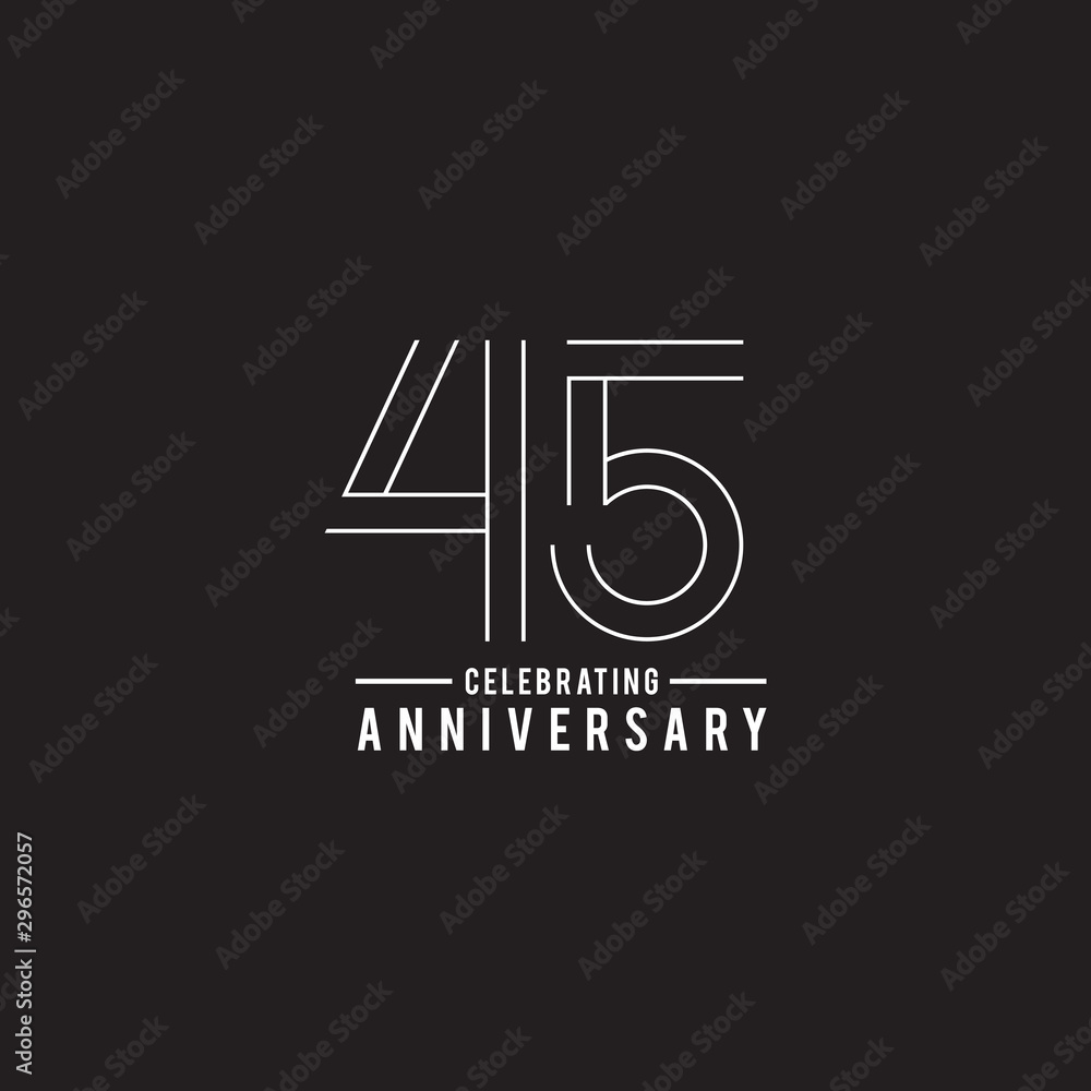 45th years celebrating anniversary emblem logo design 45th years celebrating anniversary emblem logo design