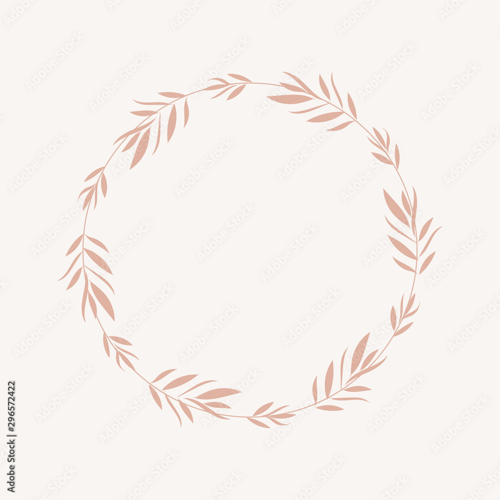 Vector frame with leaves. Botanical background Vector frame with leaves. Botanical background