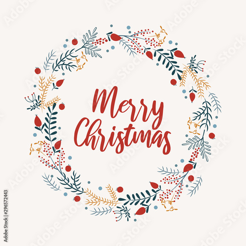 Vector christmas frame.Holidays background