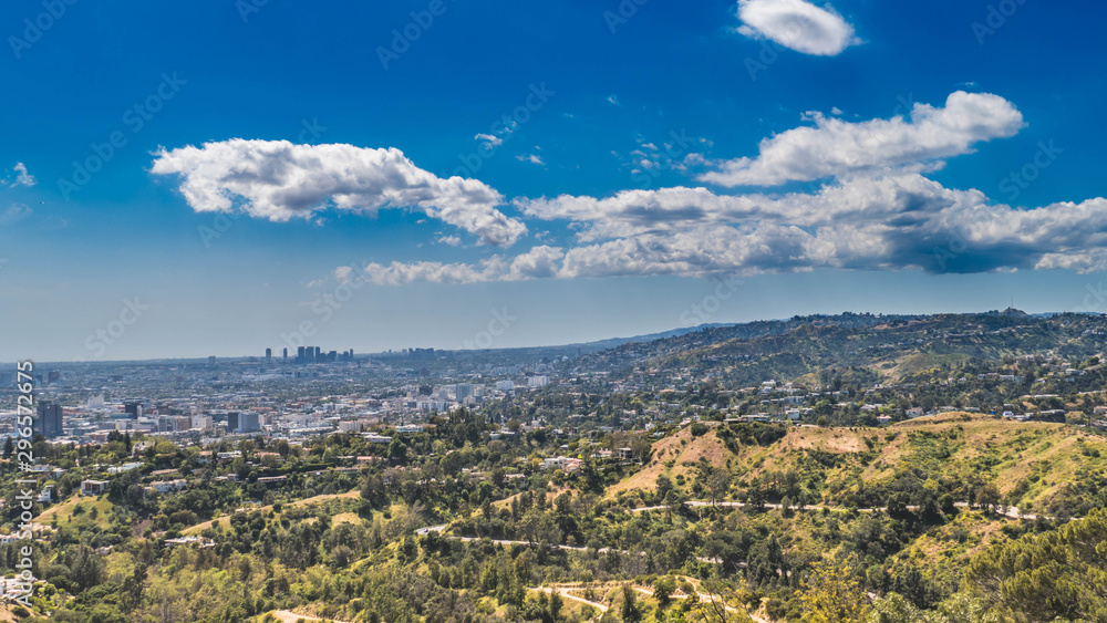 Beautiful view over Los Angeles California