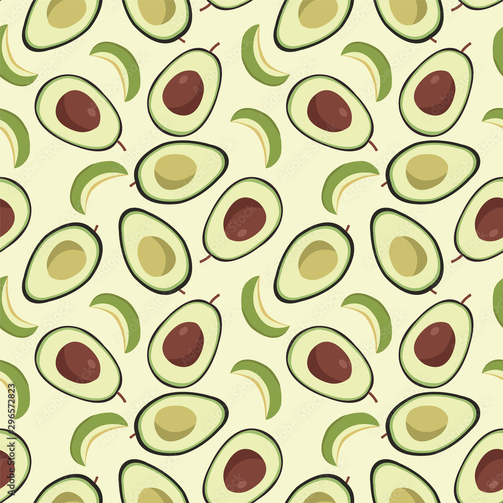 pattern with ripe green avocados. pattern with ripe green avocados.