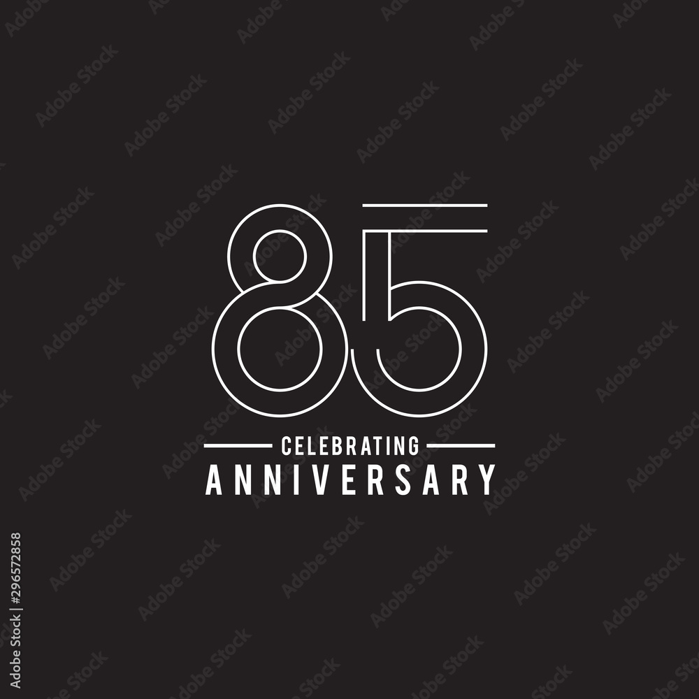 Obraz premium 85th years celebrating anniversary emblem logo design